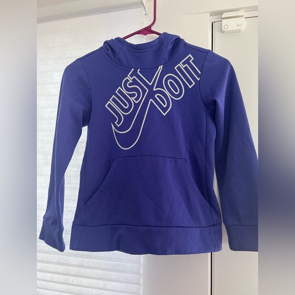 Girls Nike Just Do It Youth Hoodie Purple Sz Small Pre-owned DTI-Fit (8-20)